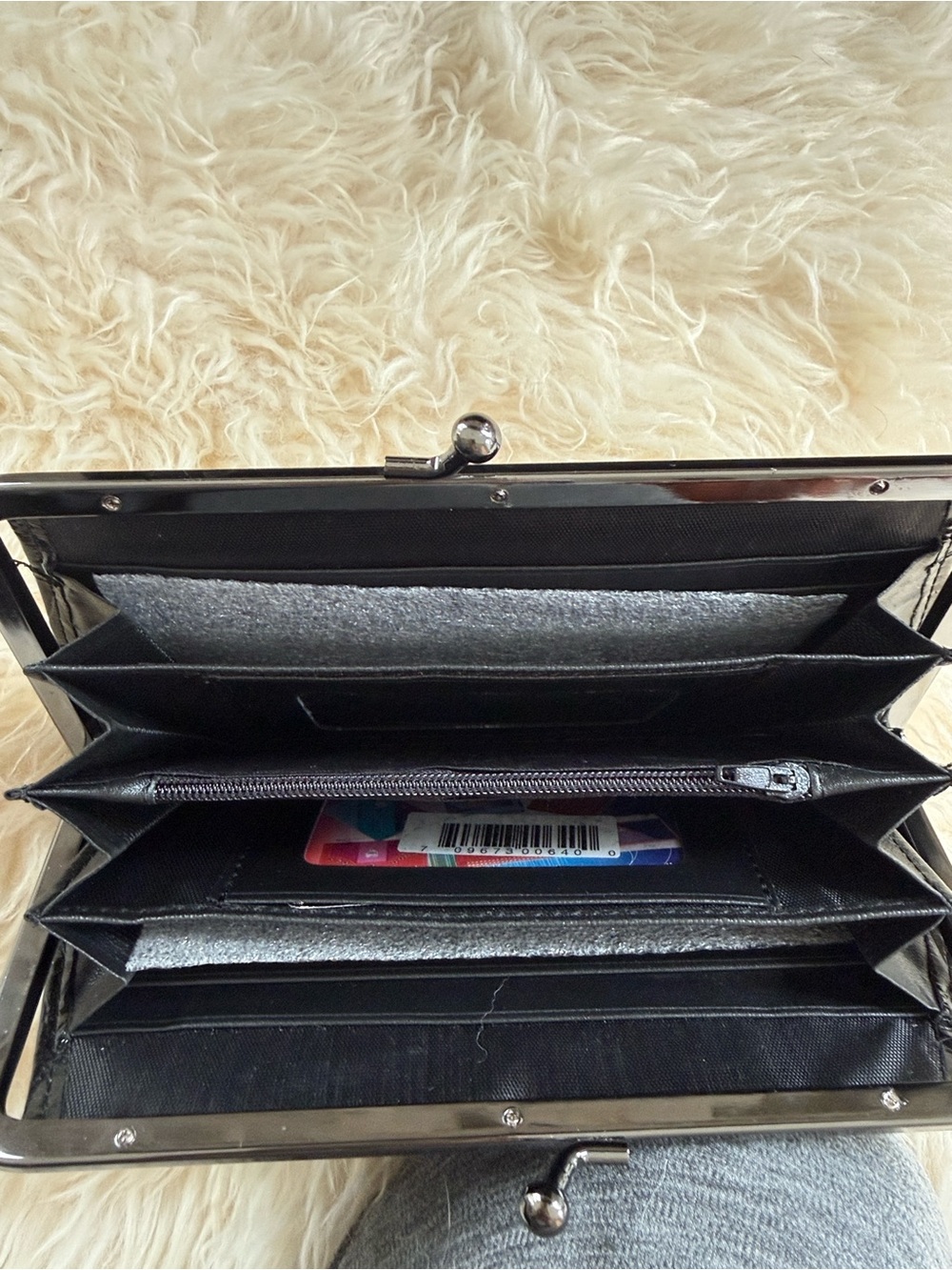Black Patent Clutch Wallet - Picture 3 of 3